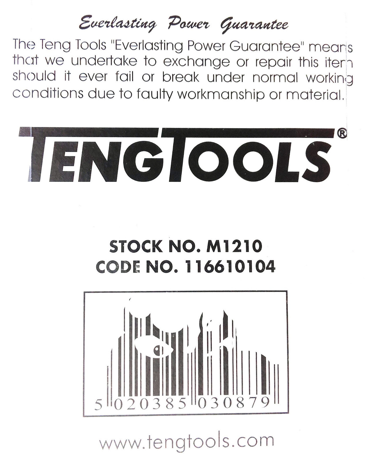 Teng Tools M1210 1/2″ Drive 116610104 9PC Torx TX-E E10 – E24 Socket Set