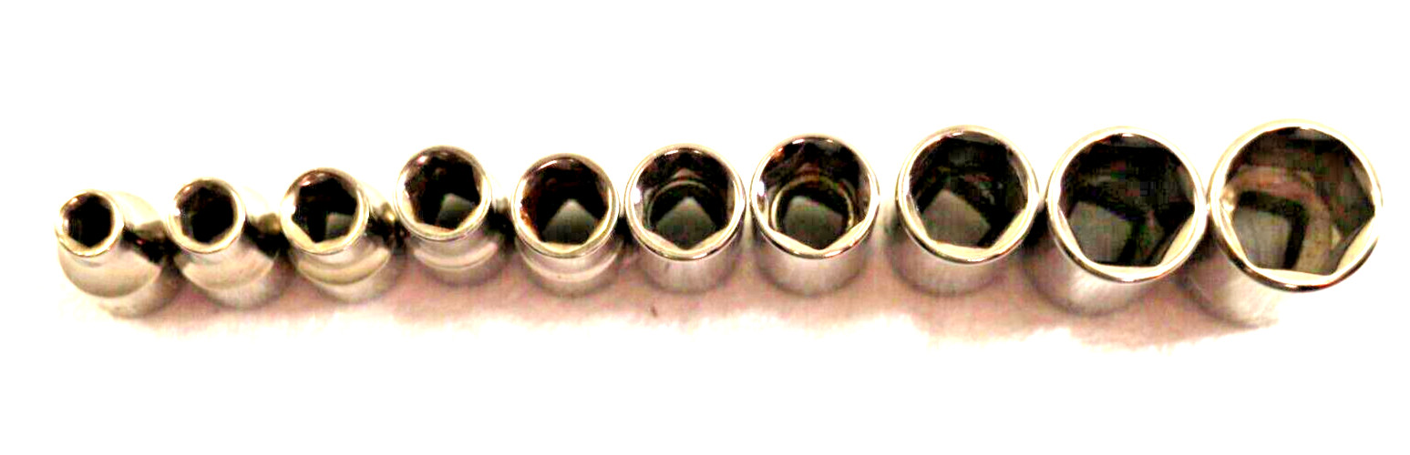 Craftsman 10-piece 6 Point low 1/4″Drive SAE Sockets 5/32″-1/2″ 43481-43499