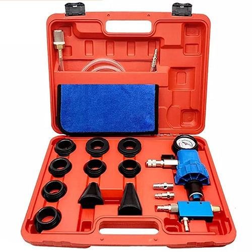 16PCS Radiator Cooling System Vacuum Purge Gauge Tool Coolant Refilling Kit