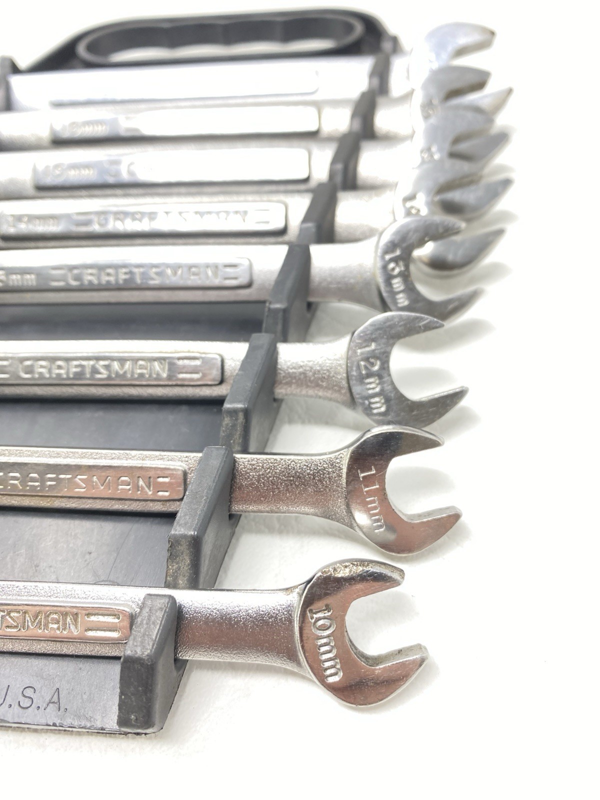 Vintage Craftsman USA Made Metric Combination Wrench Set 8pc Set 10-17mm Clean!