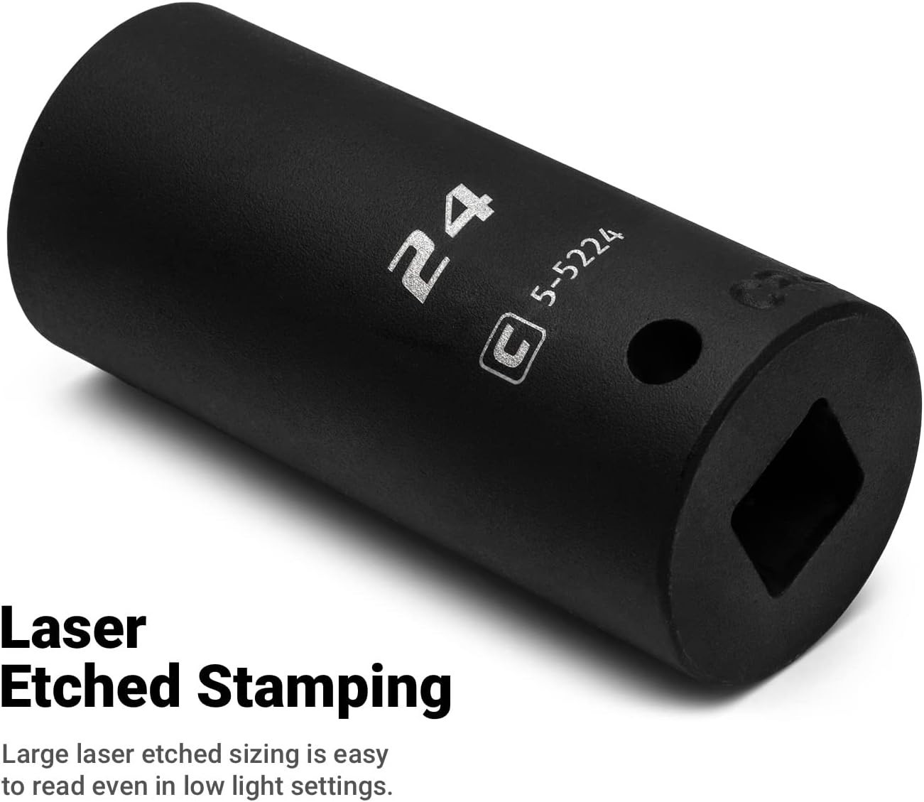 Long-lasting 22mm Deep Impact Socket with Enhanced Grip & Corrosion Resistance