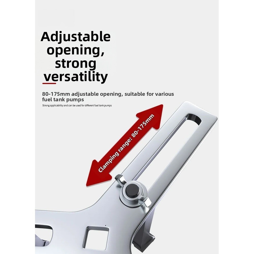 Chromium Vanadium Steel Fuel Tank Lid Wrench Adjustable Multi Jaw Grip Tool