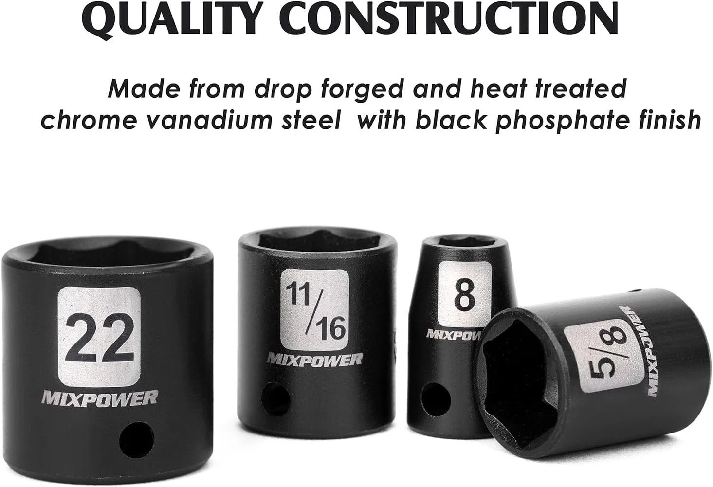 Durable 3/8″ Drive Impact Universal Joint Socket Set – 49 Pieces for Mechanics