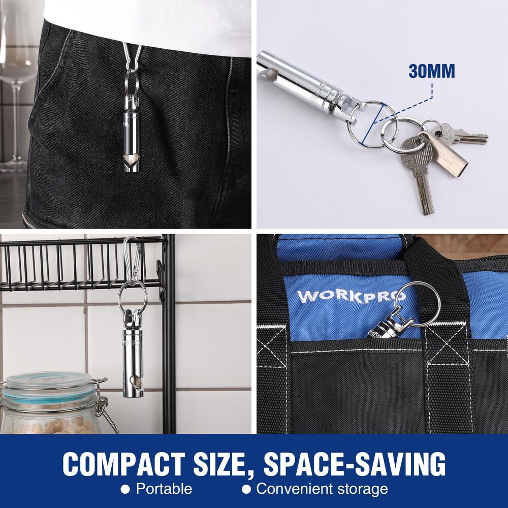 WORKPRO Socket Bottle Opener 3/8″ X14 mm Socket Deep Square Drive Socket 6-Point