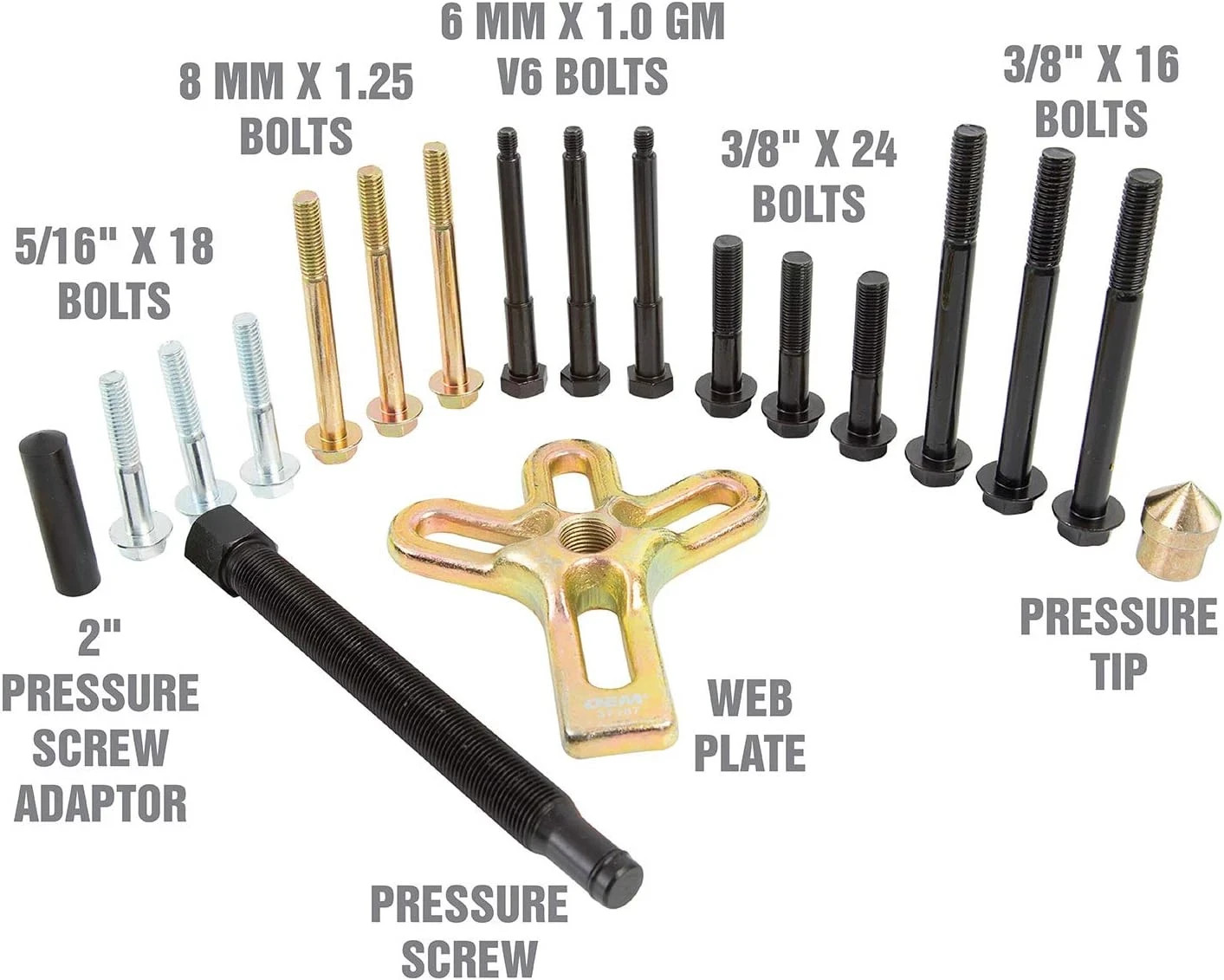 37187 Harmonic Balancer Puller Kit – Heat-Treated Steel Puller Yoke for Gear, St