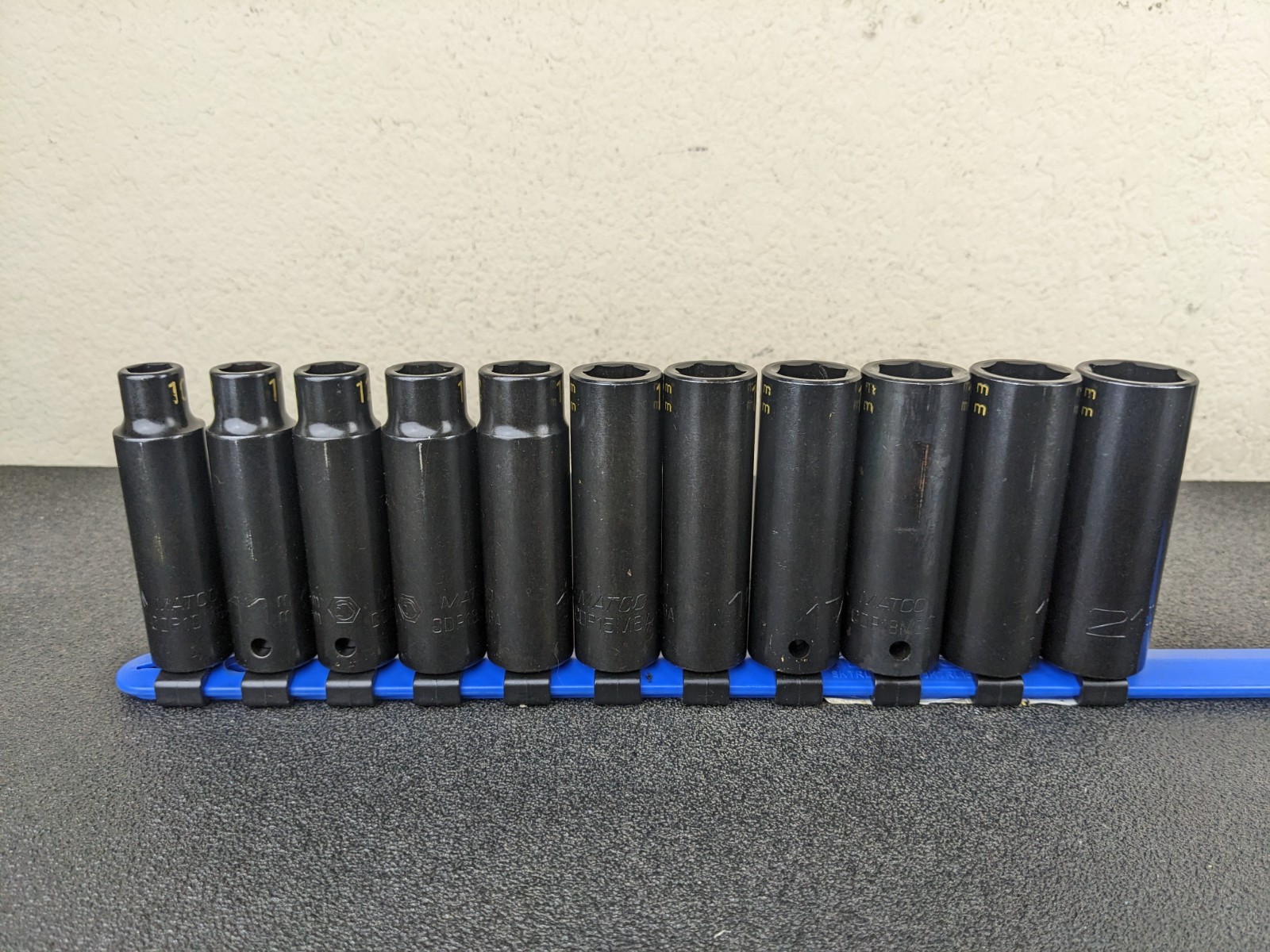 #bp134 Matco Tools NEW 1/2″ Drive METRIC Deep IMPACT Socket Set SCDPM116TA