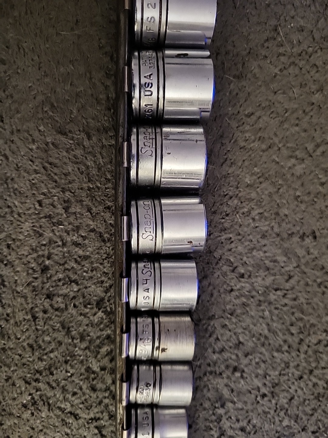11 Pcs Snap On Socket Set 6 Pt Shallow 3/8” FS081-FS281 Sae