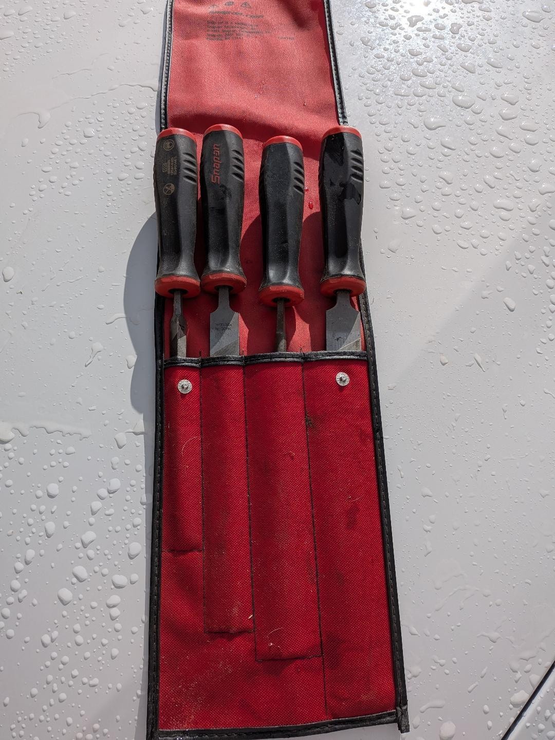 Snap-On Tools USA C0146B Mixed File Set, (1) Triple Square (2) Mill (1) Round