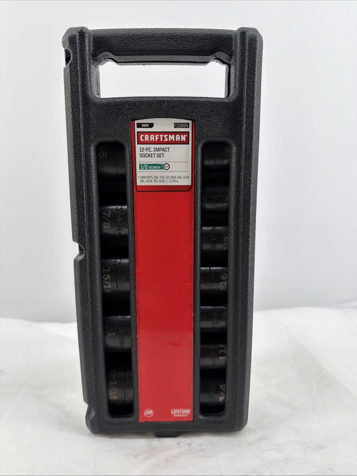 Craftsman 12pc Impact Socket Set 1/2-3/8 To 1-1/16in_9*/15884
