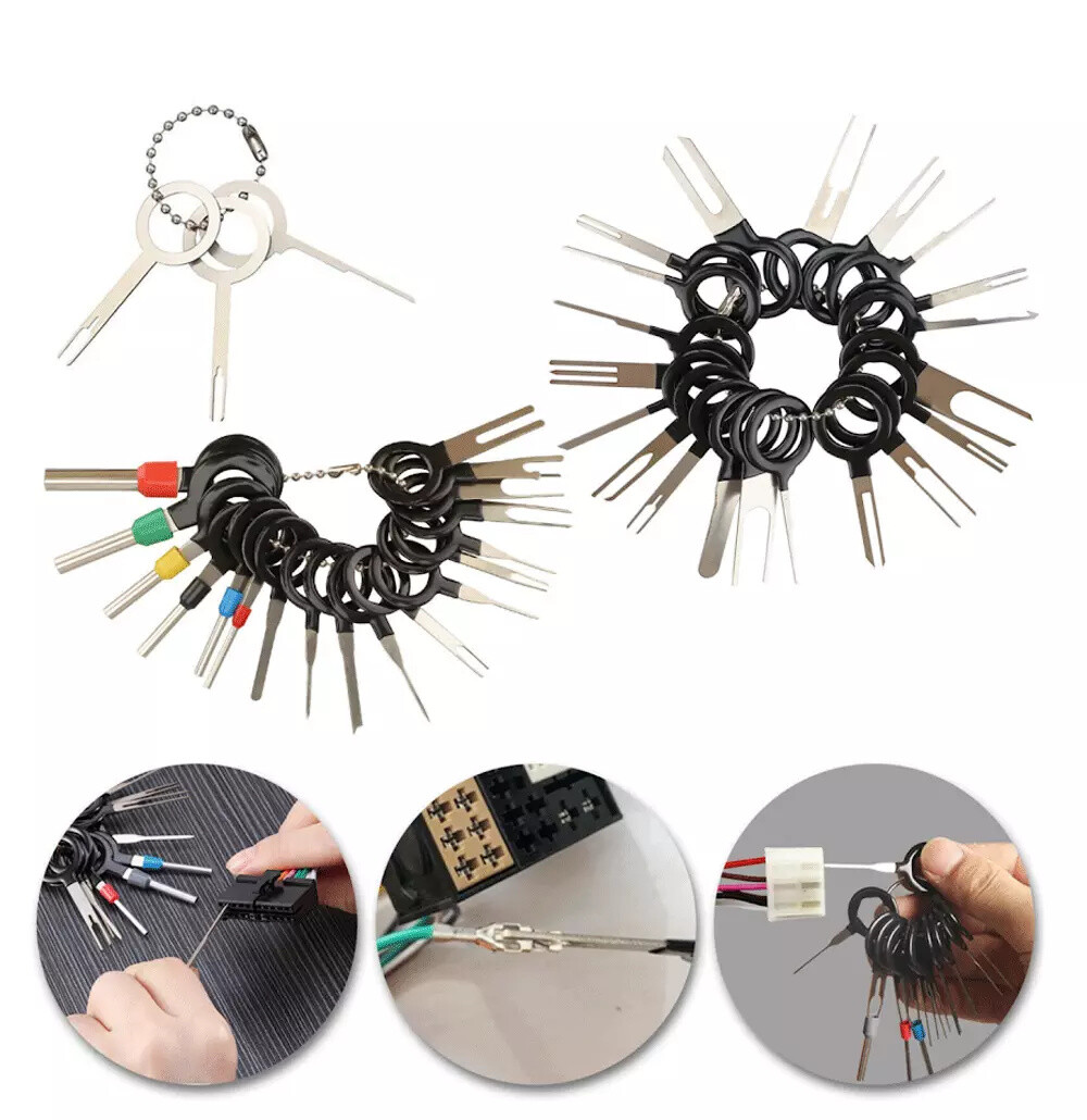 Pin Wire Terminal Removal Tool Car Electrical Wiring Crimp Connector Key 41pcs