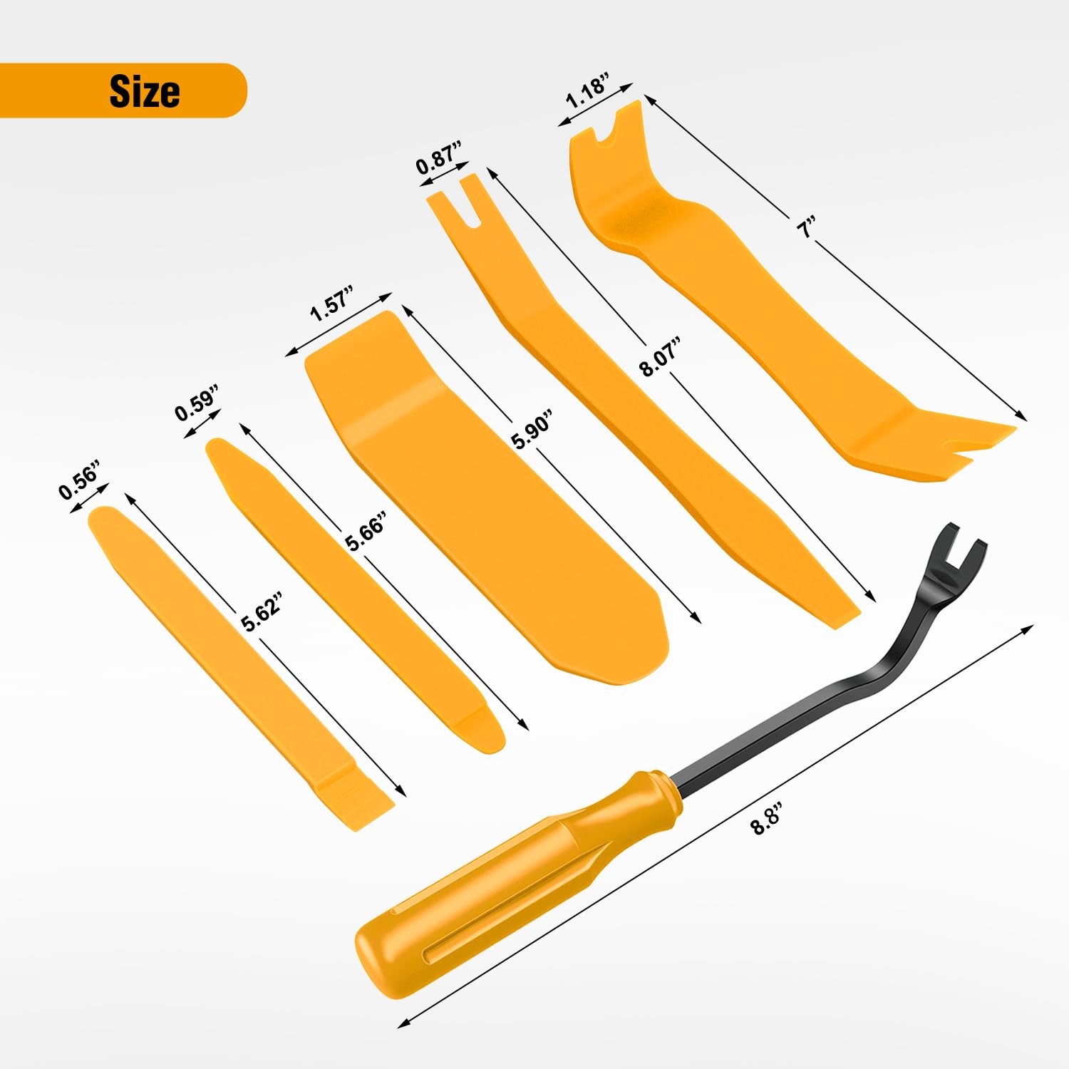 Auto Trim Removal Tool Kit 6PCS NoScratch Car Fastener & Dash Panel Tools