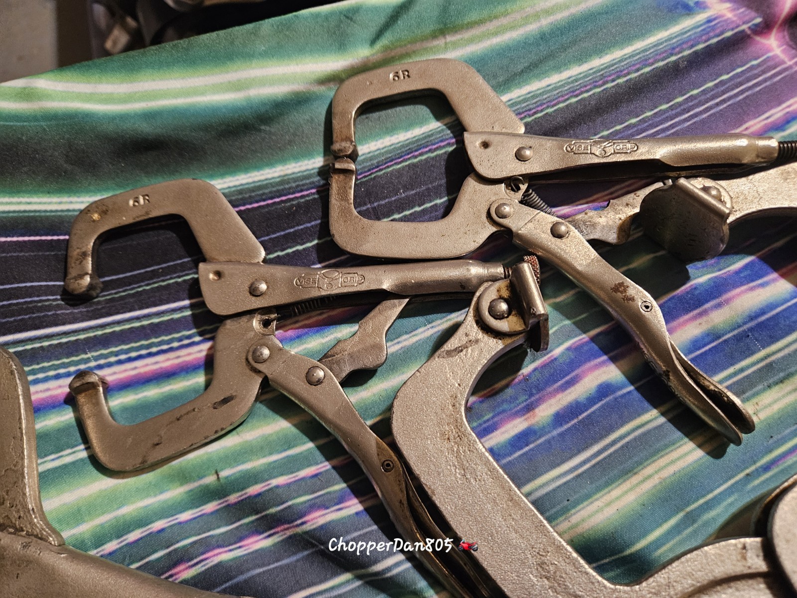 5pc. Vintage Peterson DeWitt Vise-Grip Locking C-Clamps 🧰 Sizes: 6R, 11R, 11SP