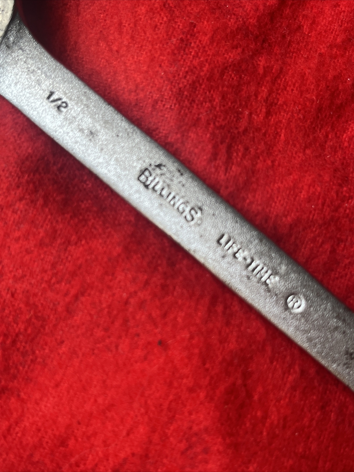 VINTAGE BILLINGS L1725 DOUBLE OPENEND WRENCH 1/2” X 7/16” – USA (tb2.3)
