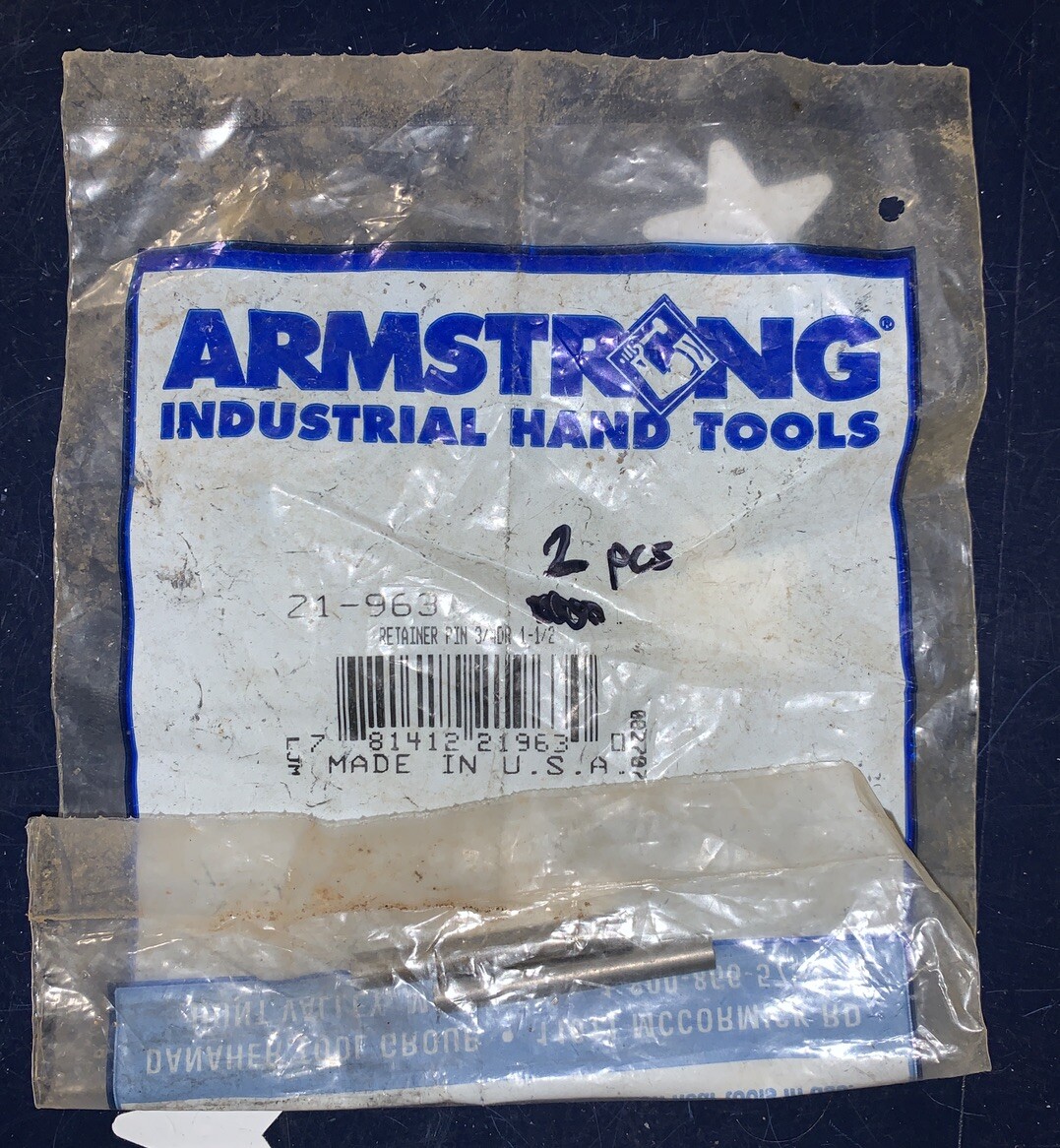 2 Pins Armstrong Tools 3/4″ Dr Retainer Pin 1-1/2″ 21-963