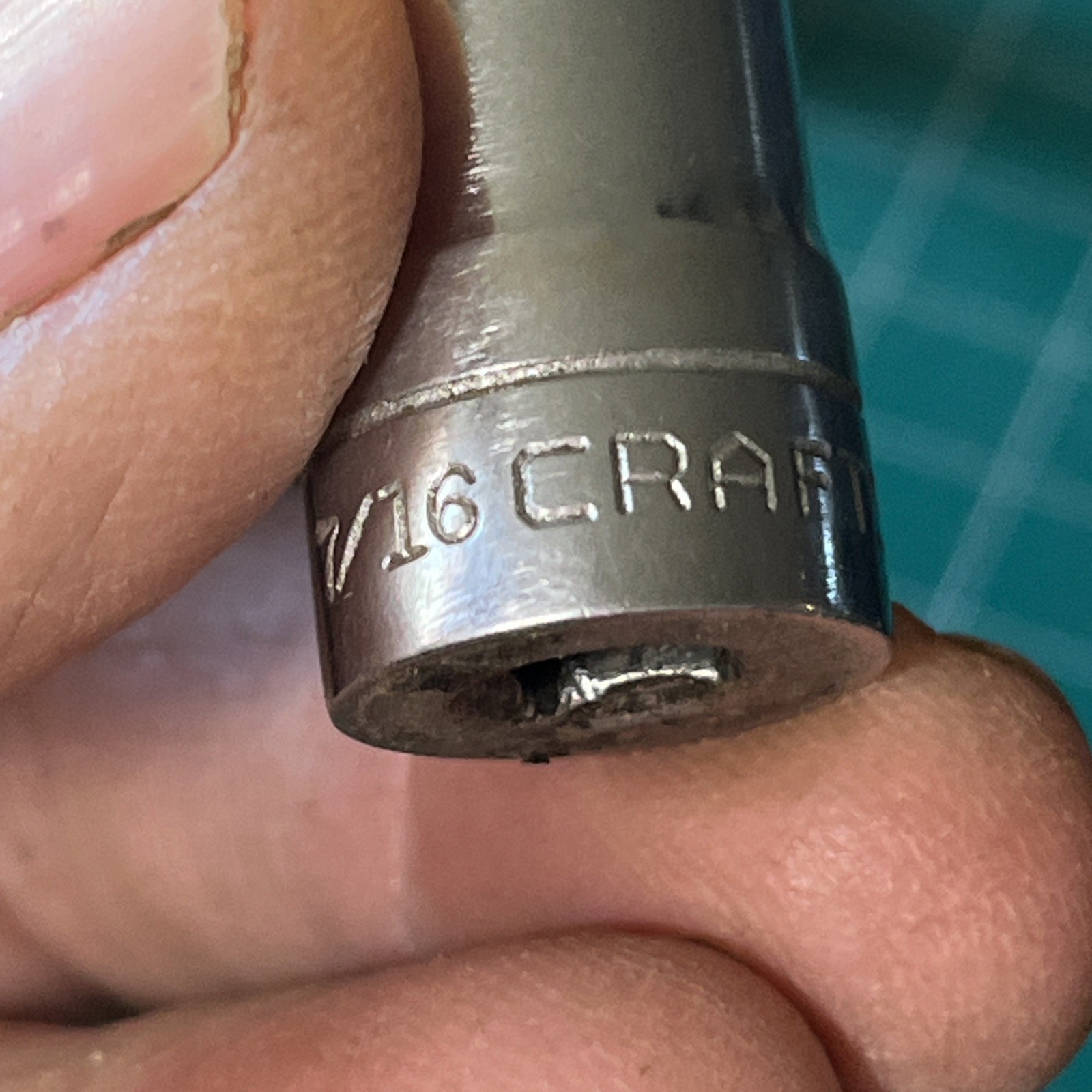 Vintage Craftsman Adapter 3/8″ to 1/4″ Male & 7/16 6 Point V Series Made in USA