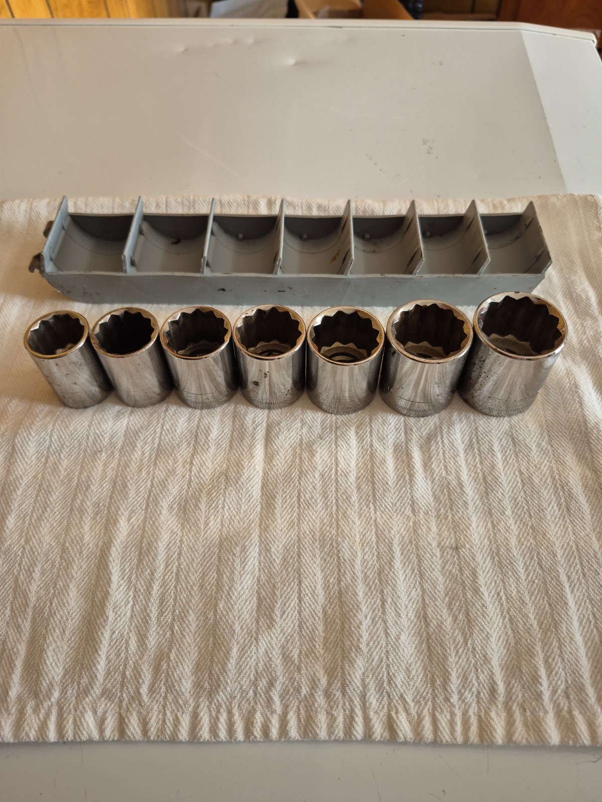 Craftsman (G) 7 Piece MM Socket Set 12 Pt. 1/2″ Drive Made In USA