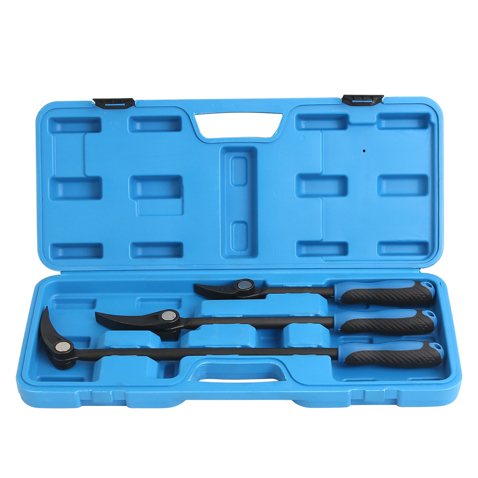 8″ 12″ 16″ HSS Indexable Pry Bar Set, 11-Position Adjustable Angle Pry Bars 3pc