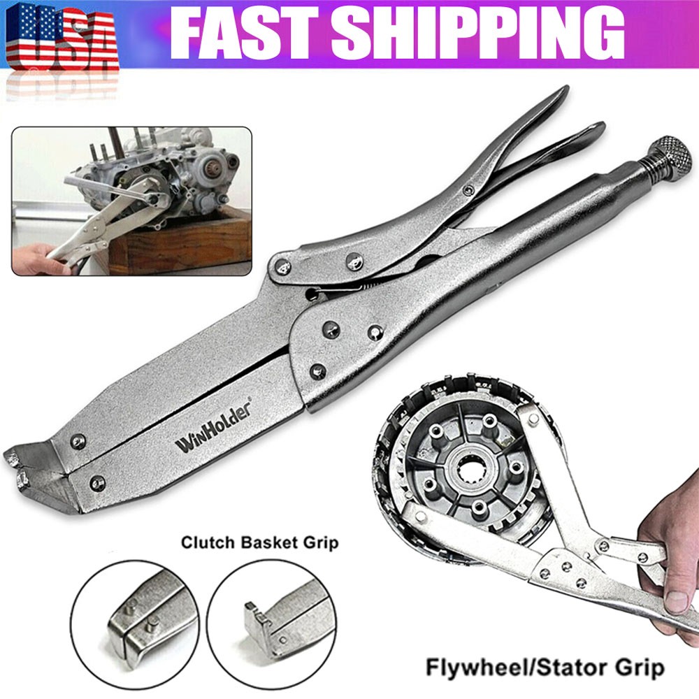 Motorcycle Clutch Hub Basket Holder Flywheel Holding Tool Lockable Clamp USA