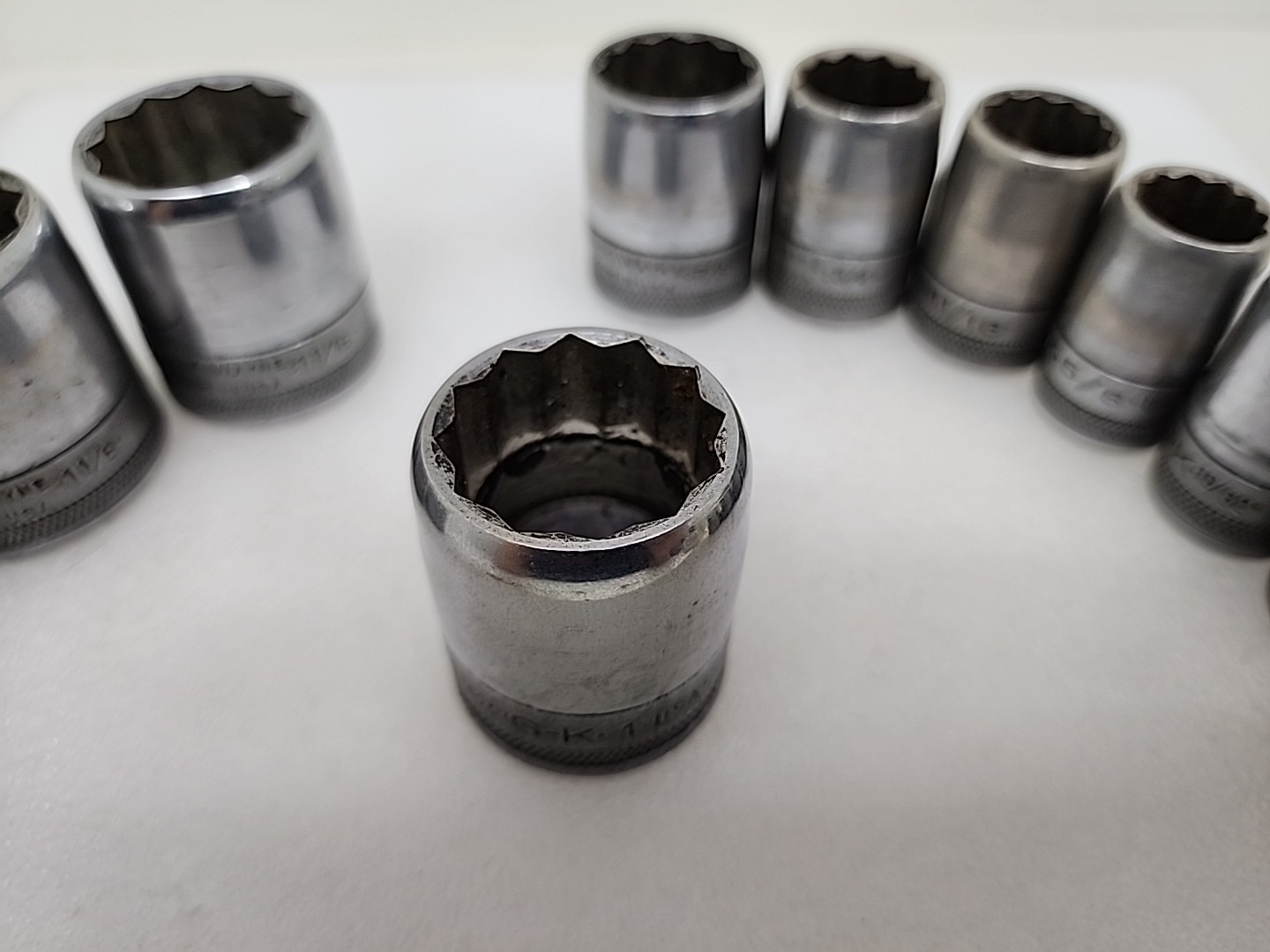 VTG SK Tools SK Wayne 1/2” Drive SAE 12Pc Socket Set 7/16” To 1 1/4” USA