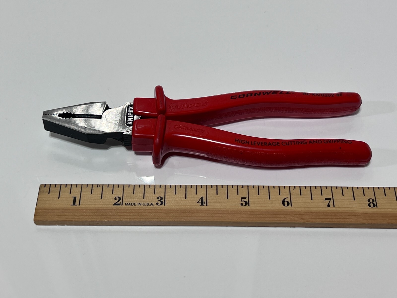 Cornwell KNIPEX AE-KN 0202-8E Insulated High Leverage Cutting & Gripping Pliers