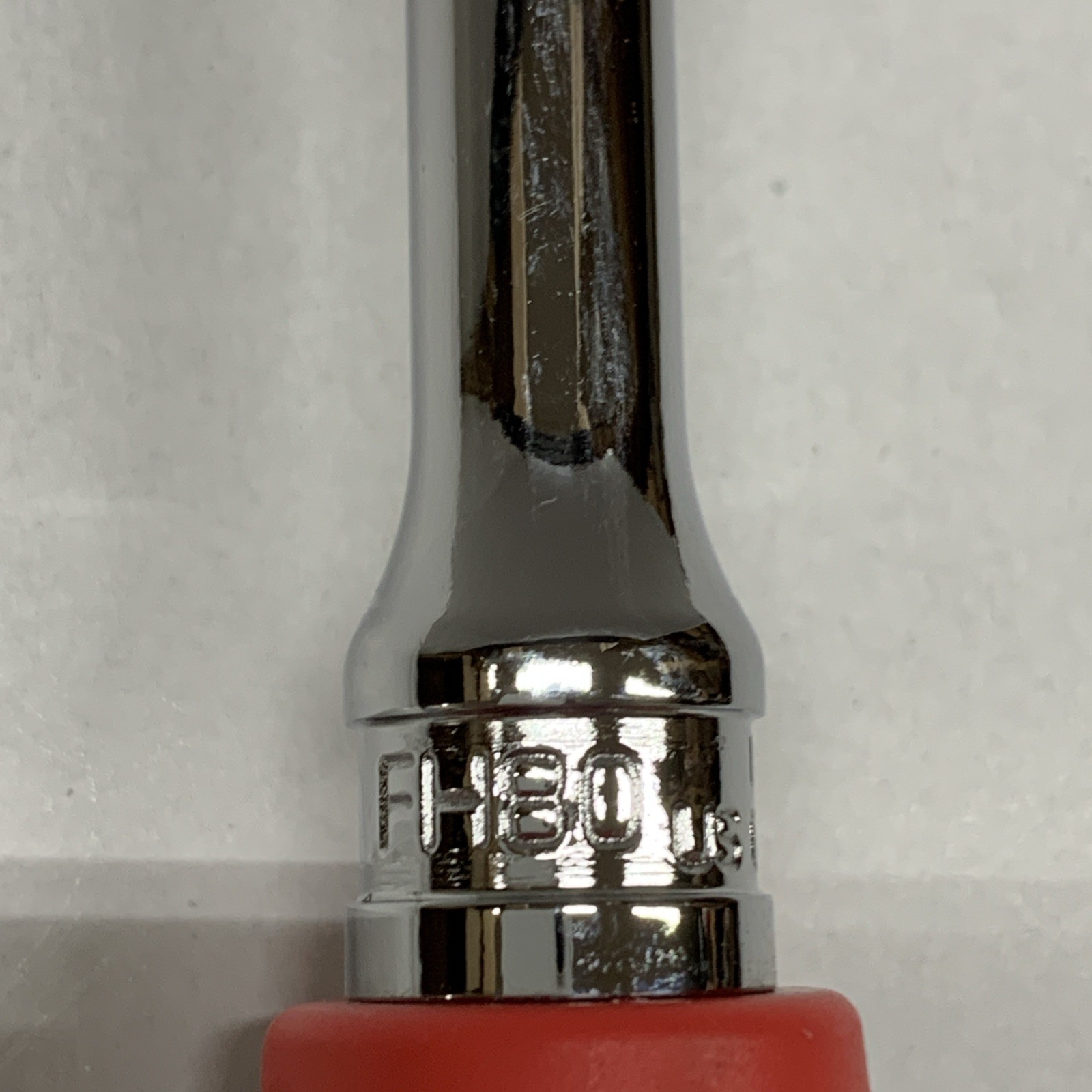 Snap On Tools USA FH80 3/8″ Drive RED Soft Grip Standard Fixed Head Ratchet NEW