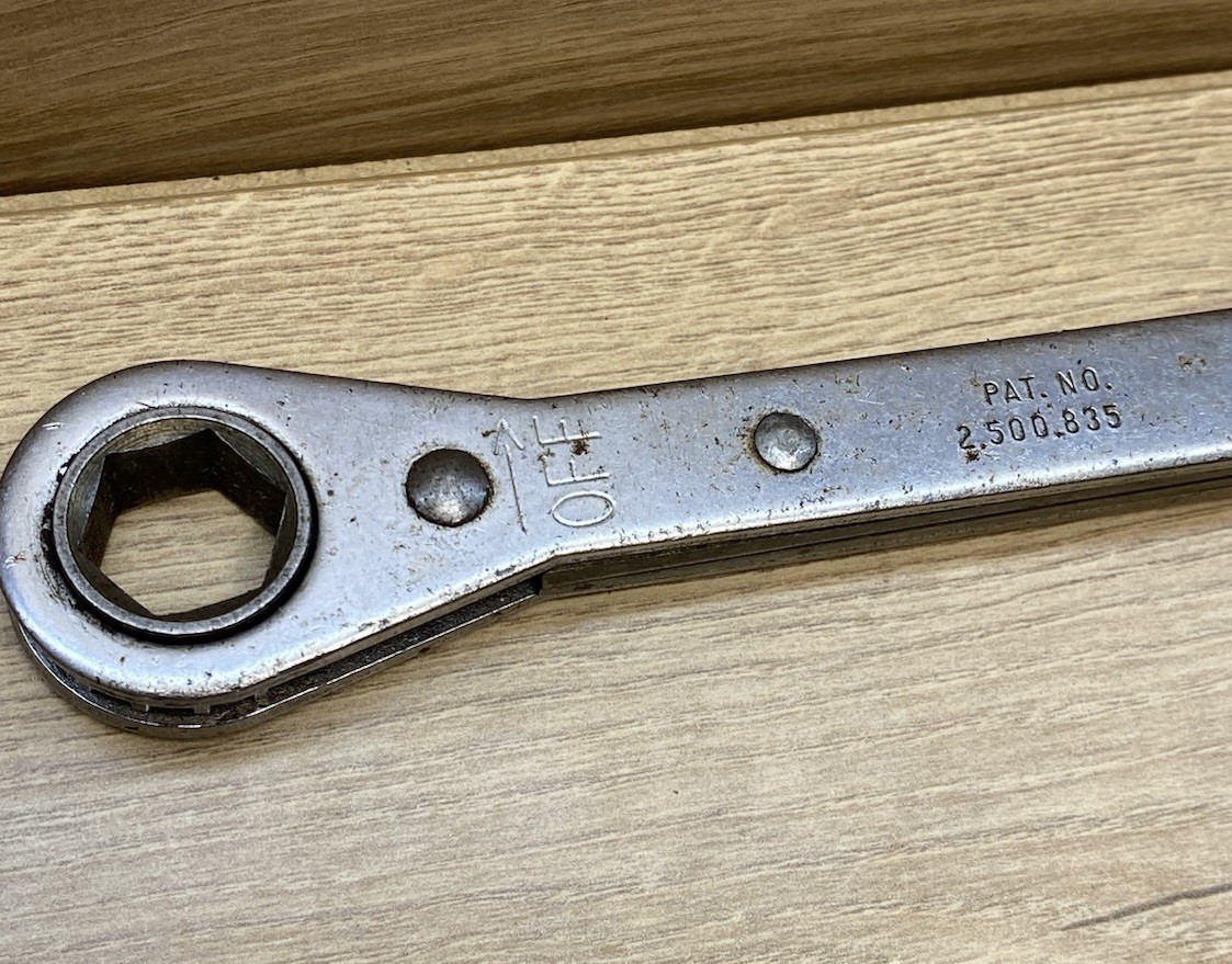 Vintage Cornwell Allied RB-M1314 Ratcheting Box Wrench 11mm 14mm USA Works