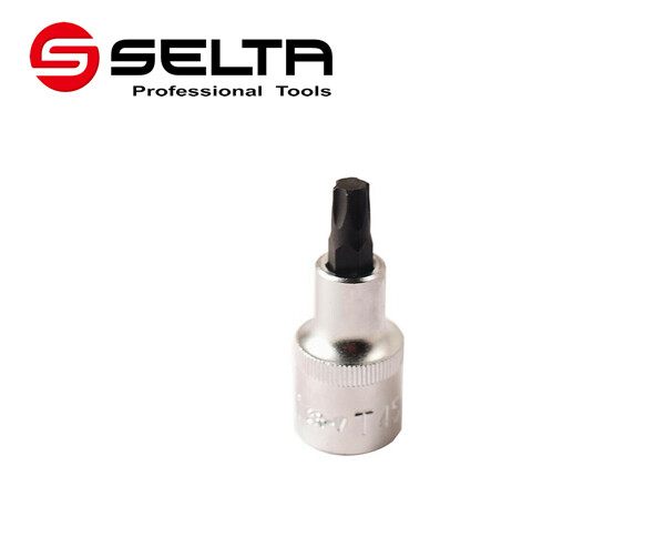 Selta Taiwan 9pc 1/2” Dr Cr-Mo 55mmL Stubby Torx Star Socket Bits:Set T20-T60
