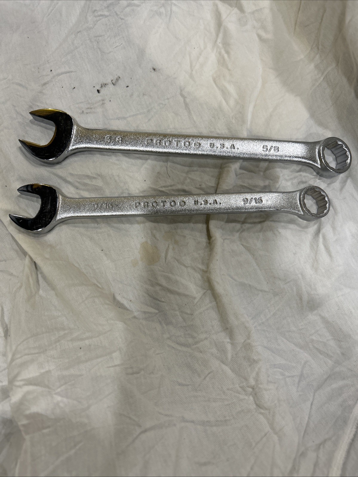 2 Proto Professional 9/16″ & 5/8” Combination Wrench 12 Point 1218 USA