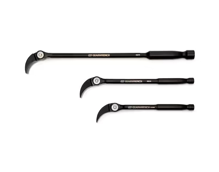 Gearwrench 3-Piece Indexing Pry Bar Set 8″, 10″, 16″