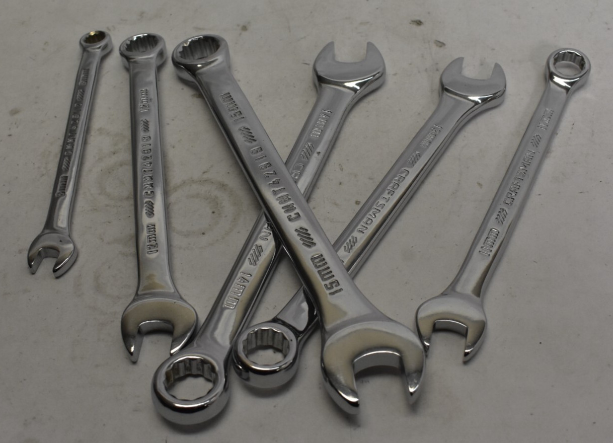 Craftsman 6 Piece Metric Combination Wrench Set 12 Pt CMMT 8mm 11mm-15mm