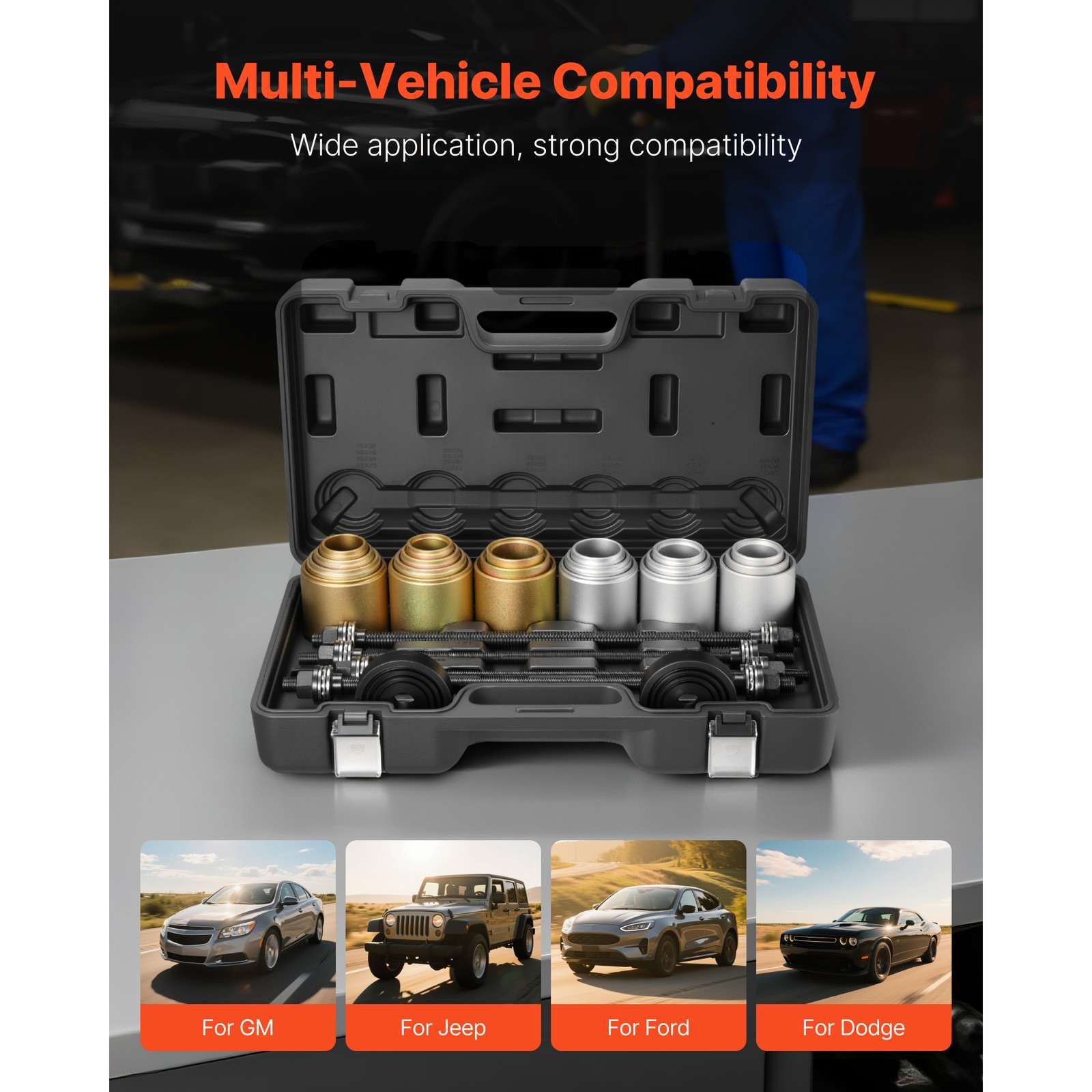 Uimoso 26PCS Pull & Press Sleeve Kit for Bush and Bearing Removal & Installation