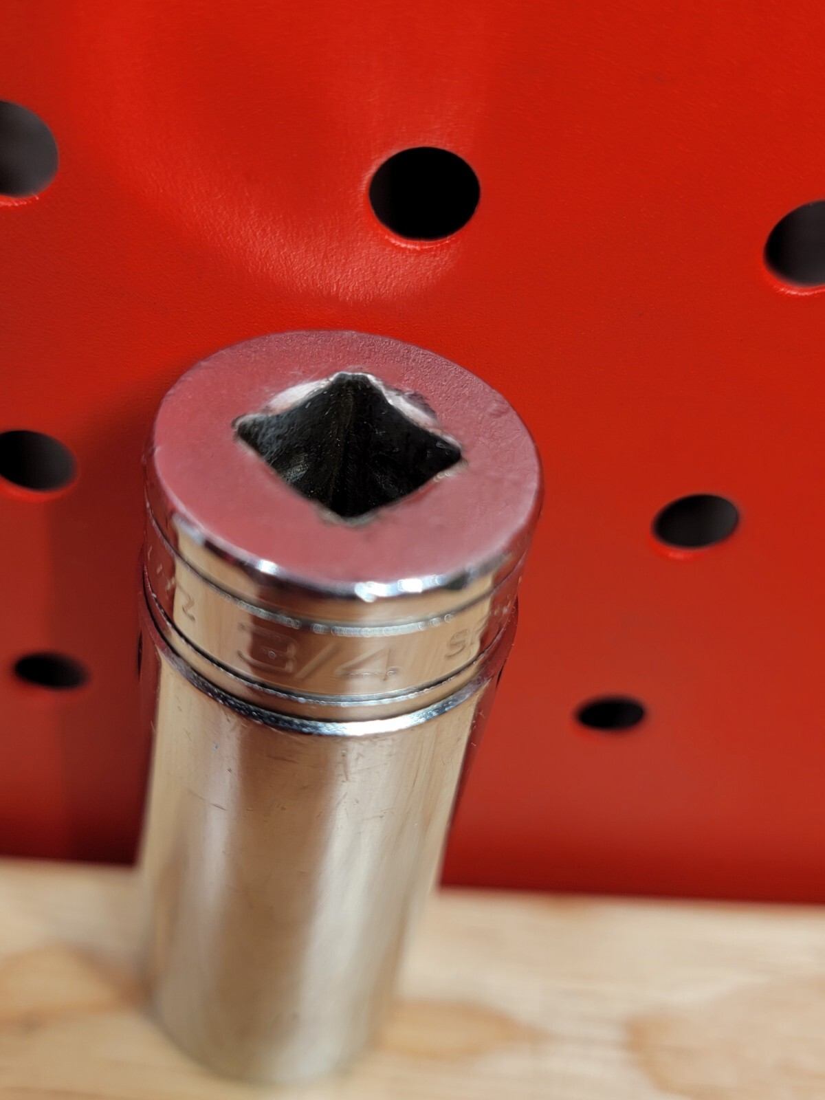 Snap-on Tools SFS241 3/4″ SAE 3/8″ Drive Deep 6-Point Chrome Socket USA