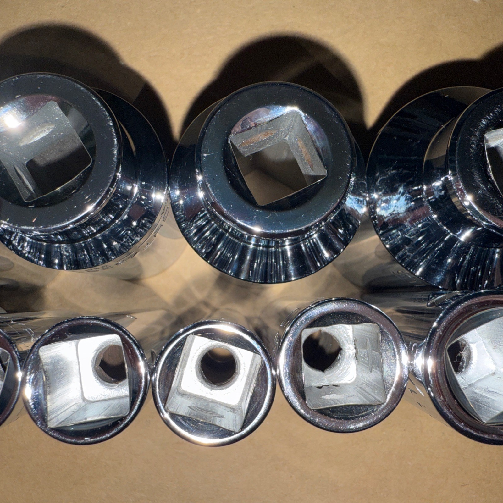 NOS VINTAGE WRIGHT TOOL 1/2” Dr SAE DEEP 16pc SOCKET SET 3/8” To 1-1/2” No 7/8”