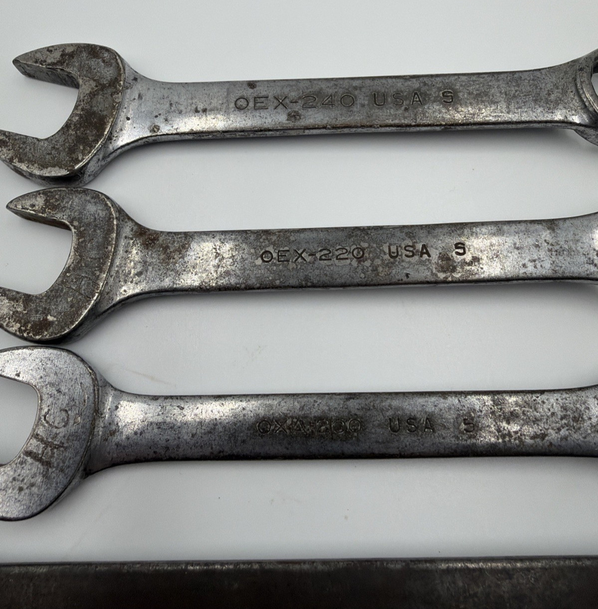 Vintage Snap-on Tool 6pc OEX Combination Wrench Lot 11/16″ 3/4″ 5/8” 3/8″ 5/16″