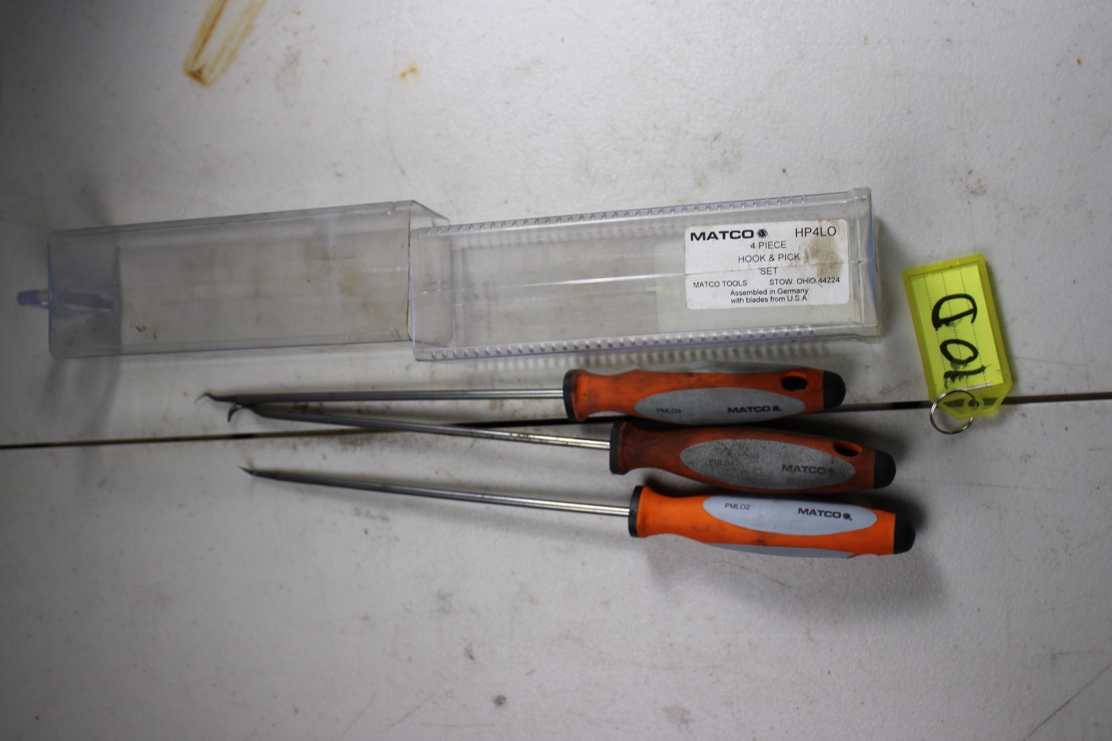 Matco Tools 4 Piece Long Hook and Pick Set orange HP4LRC