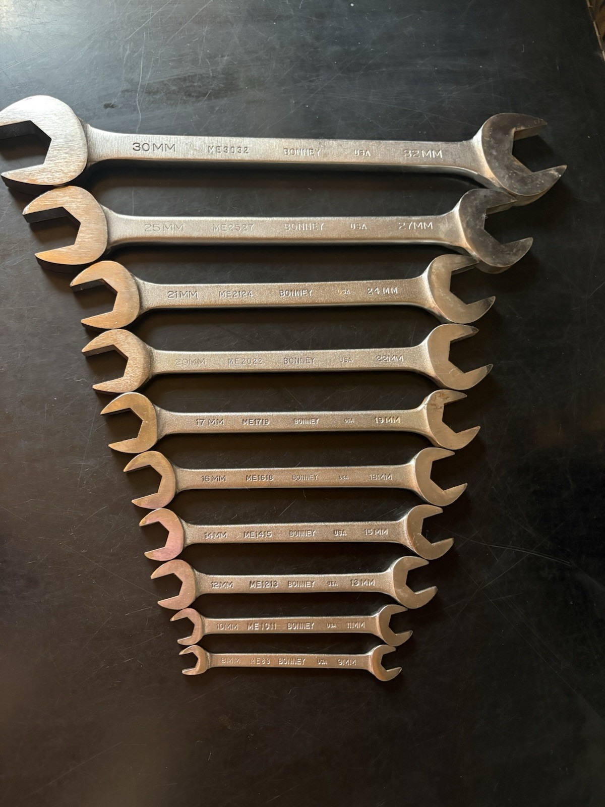 Vintage Bonney Wrench Set With Sleeve Case *missing one*