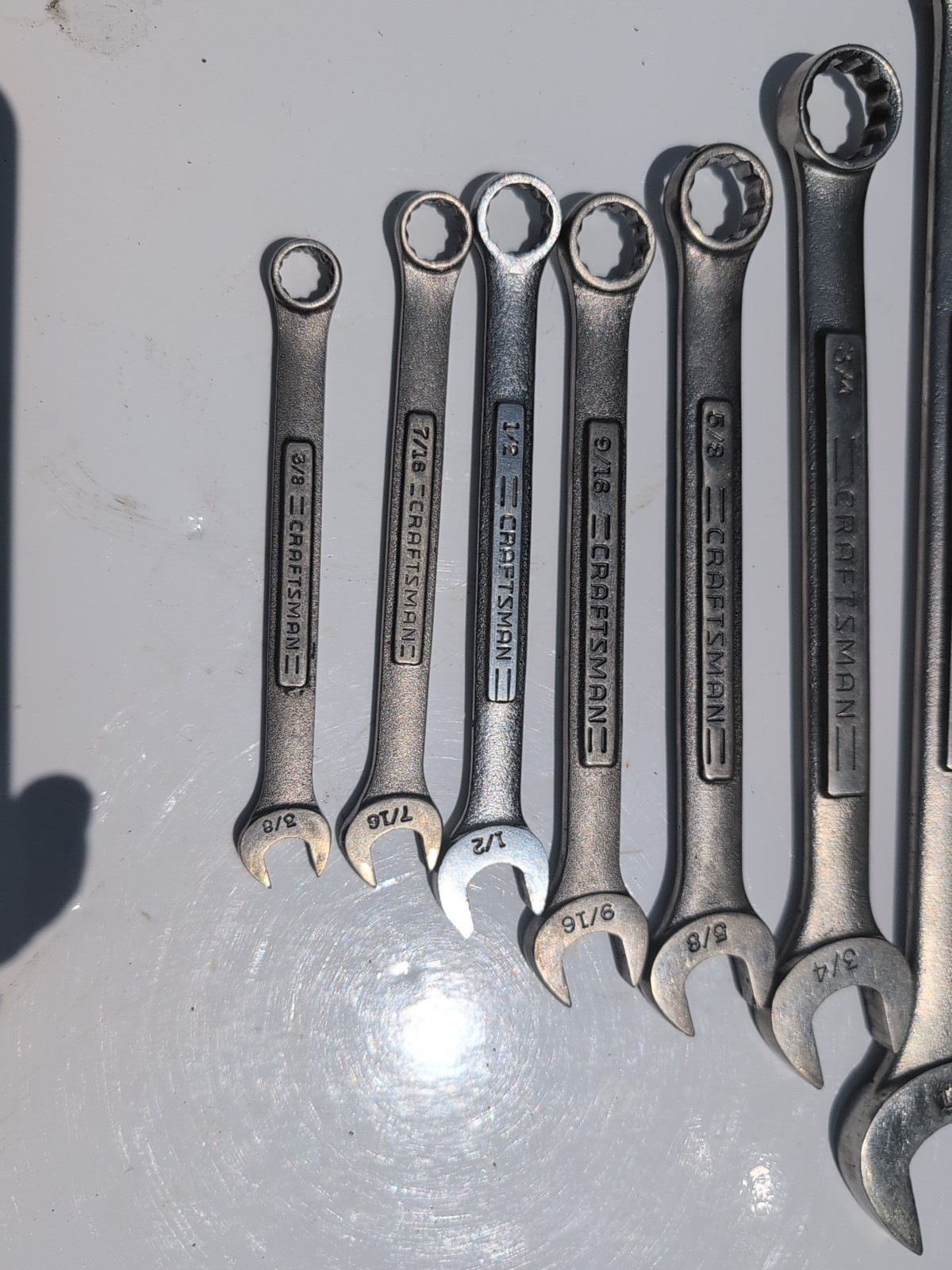 Lot Of 8 Vtg USA Craftsman combination wrenches VA series 3/8” to 1-1/16” nice!