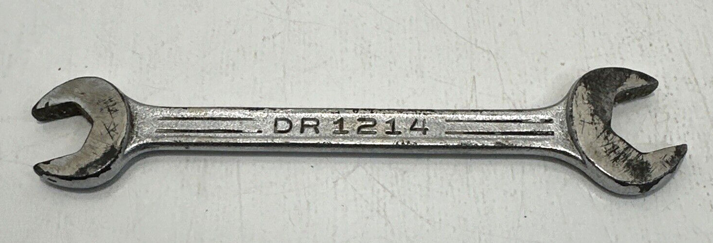 Mac Tools DR1214 3/8″-7/16″ Chrome Open End Wrench Worn USA GUC See Pictures