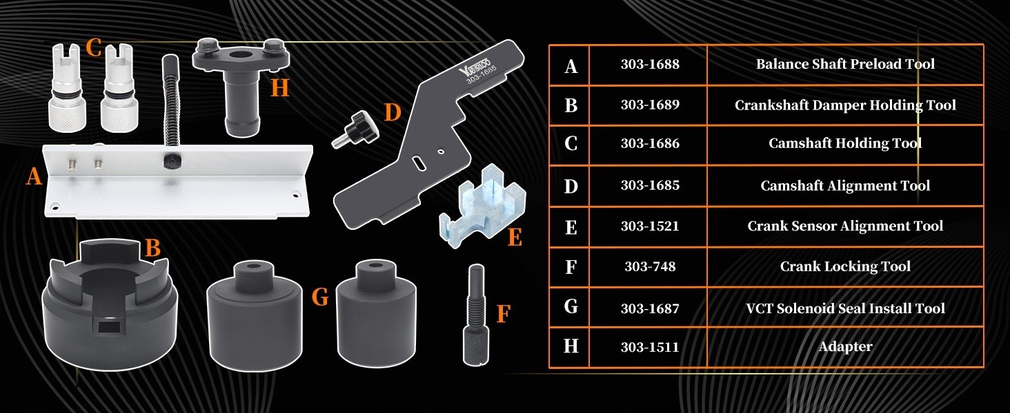 Camshaft Alignment Holding Timing Kit – Balance Shaft Preload Tool-Ford, Lincoln
