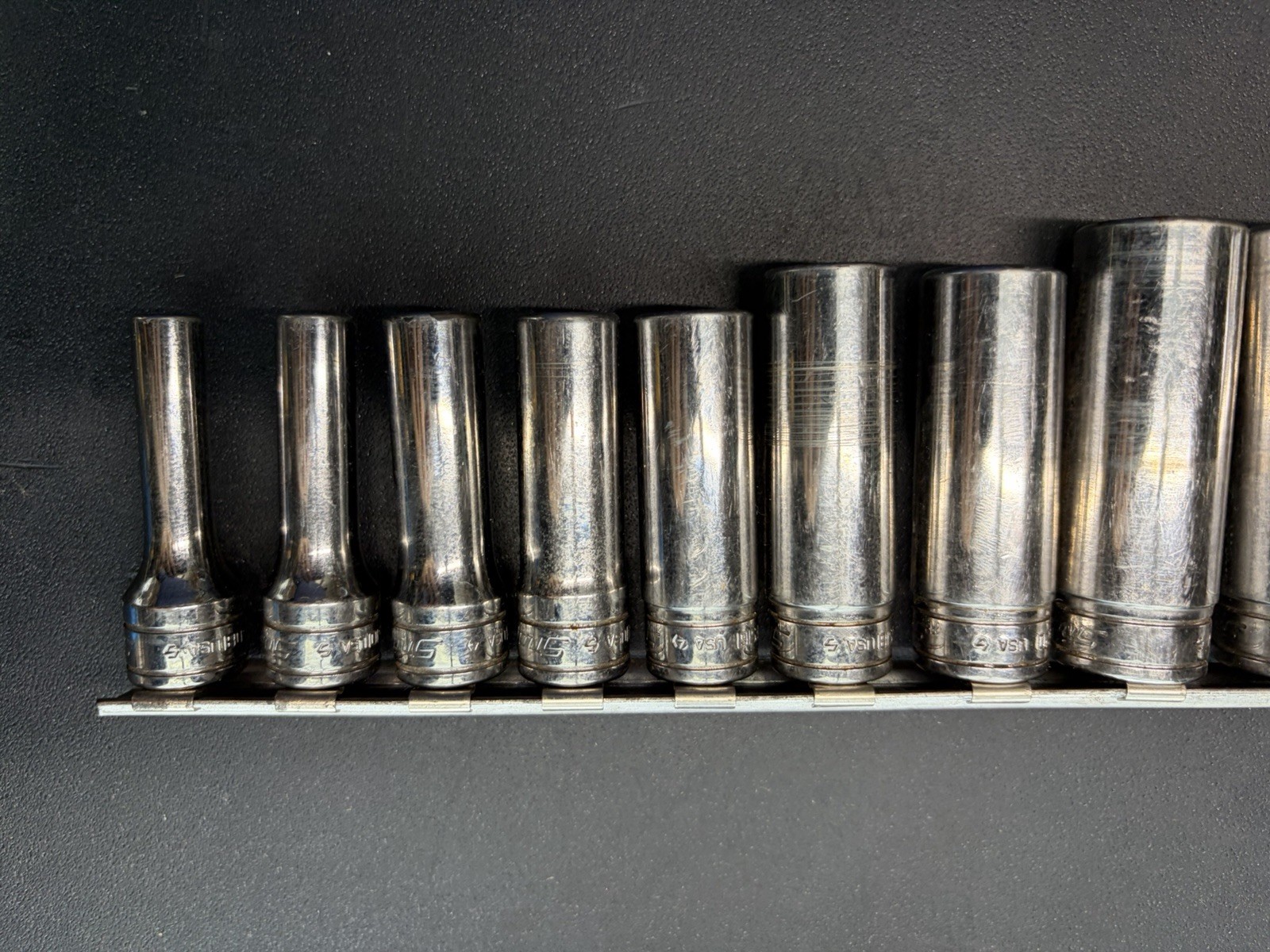 Snap-on Tools 11pc 3/8″ Drive SAE 6pt DEEPWELL Socket Set 1/4″ TO 7/8″