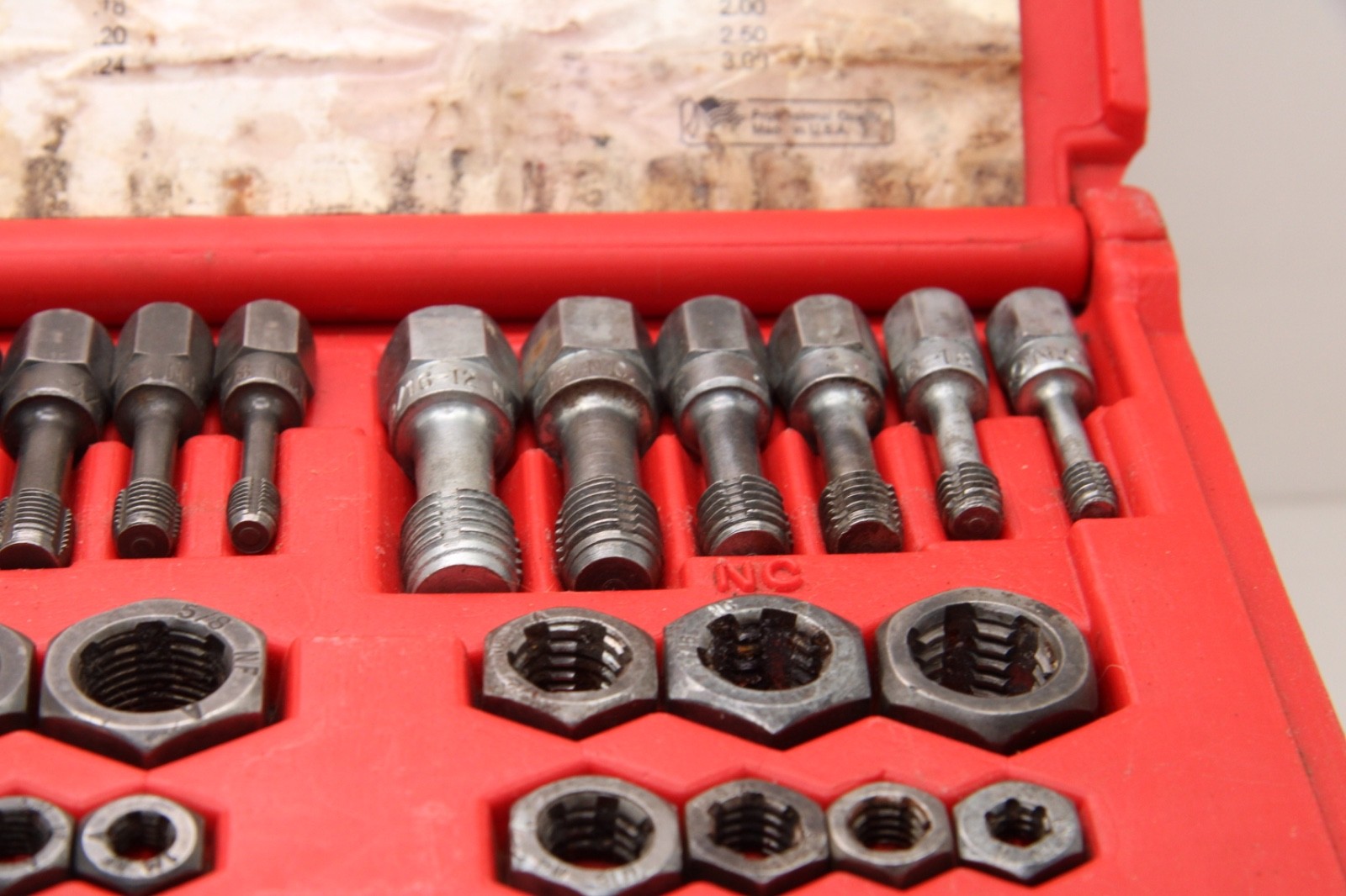 Snap-on RTD42 45 Piece Fractional Metric Rethreading Set USA w/Extra Files