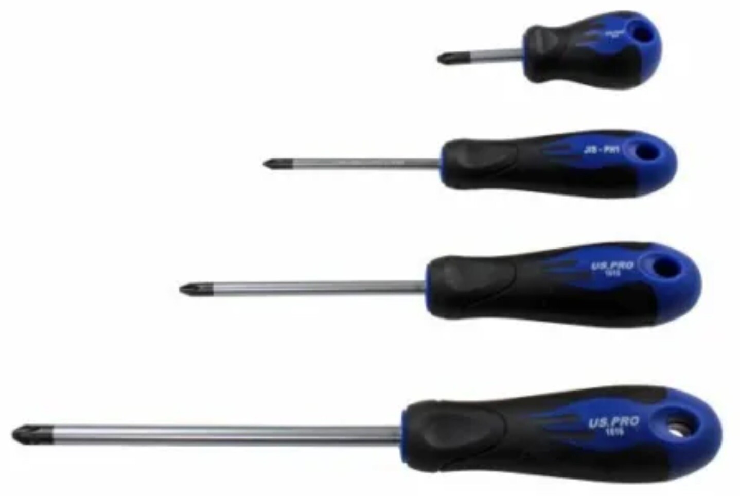 US PRO Tools 4 Piece Japanese Industry Standard Screwdriver Set JIS ph1,2,3