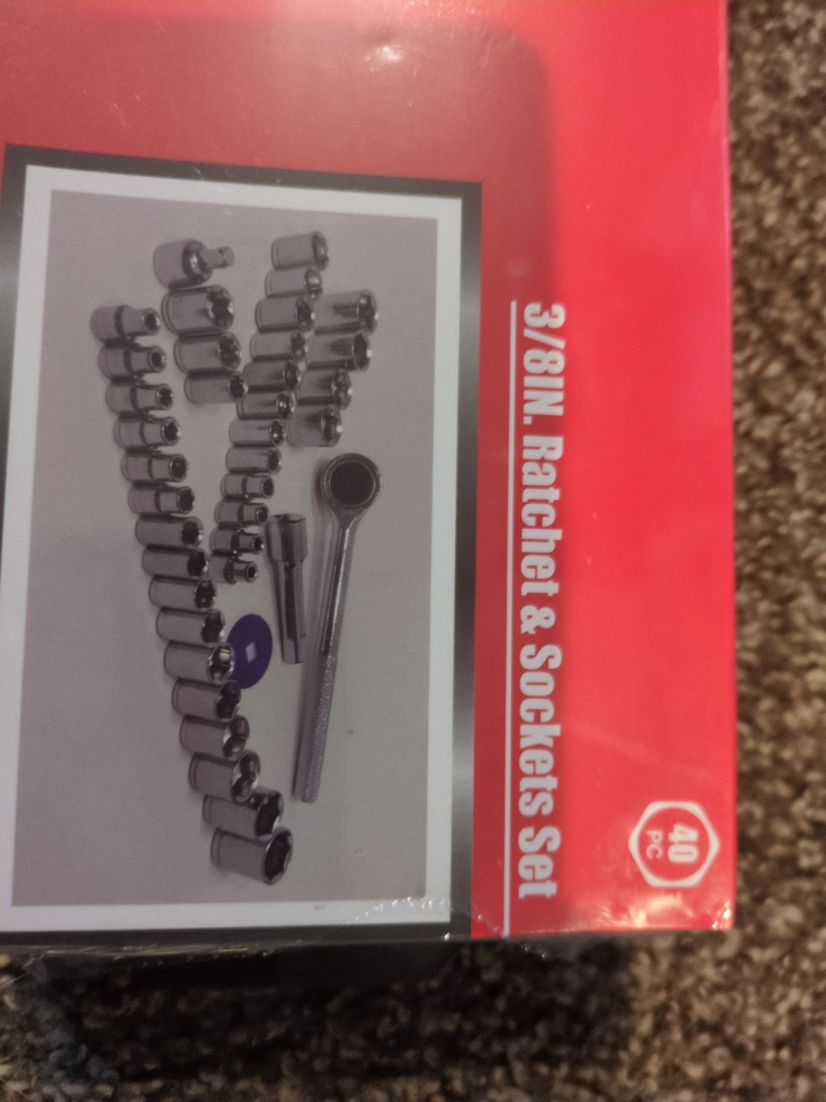 Tool Bench 3/8 In Ratchet & Sockets Set 40 Pc