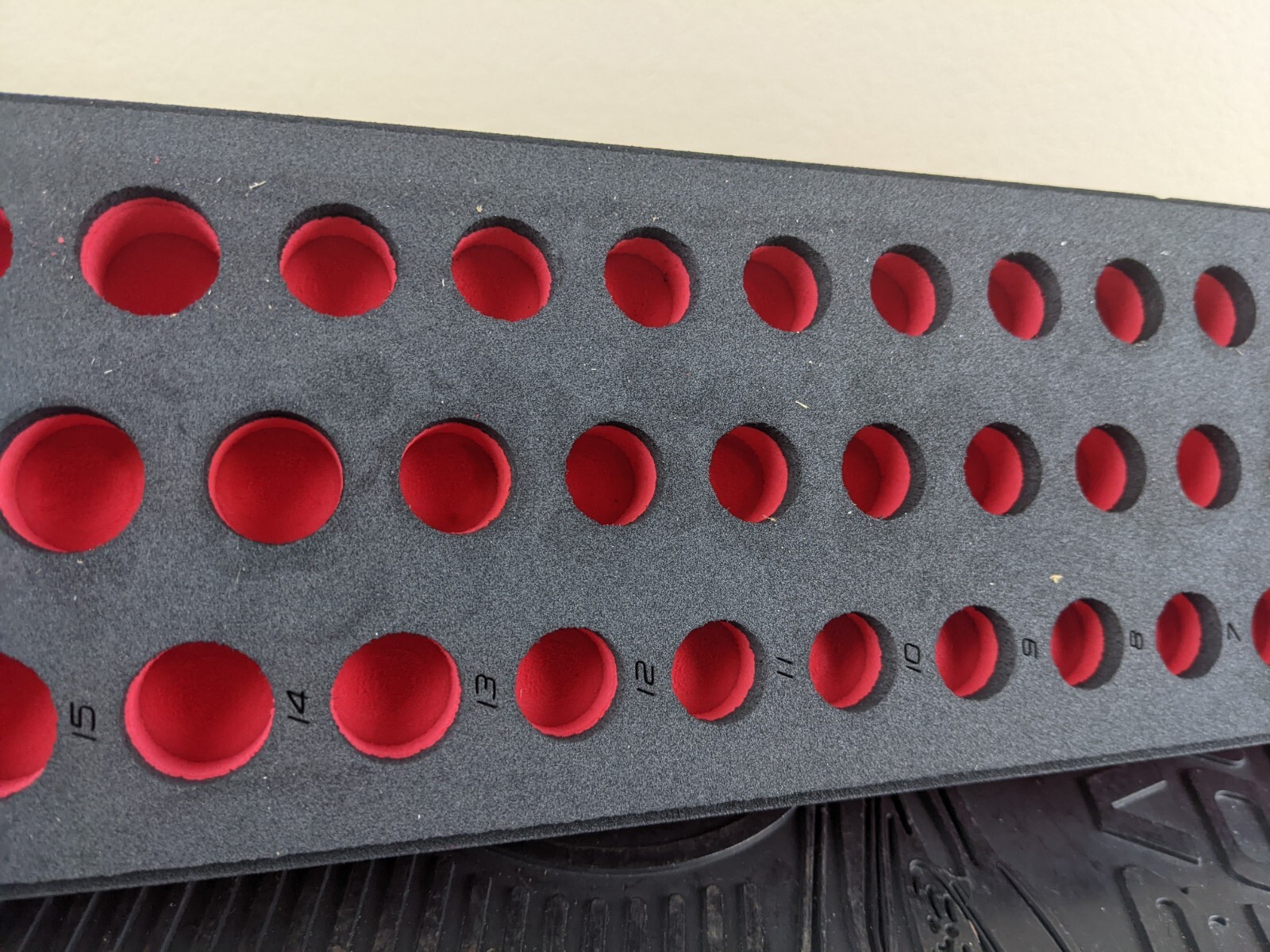 #as833 Snap-on RED FOAM ORGANIZER for 45pc 3/8″ Drive Metric Socket Set FMS003BR