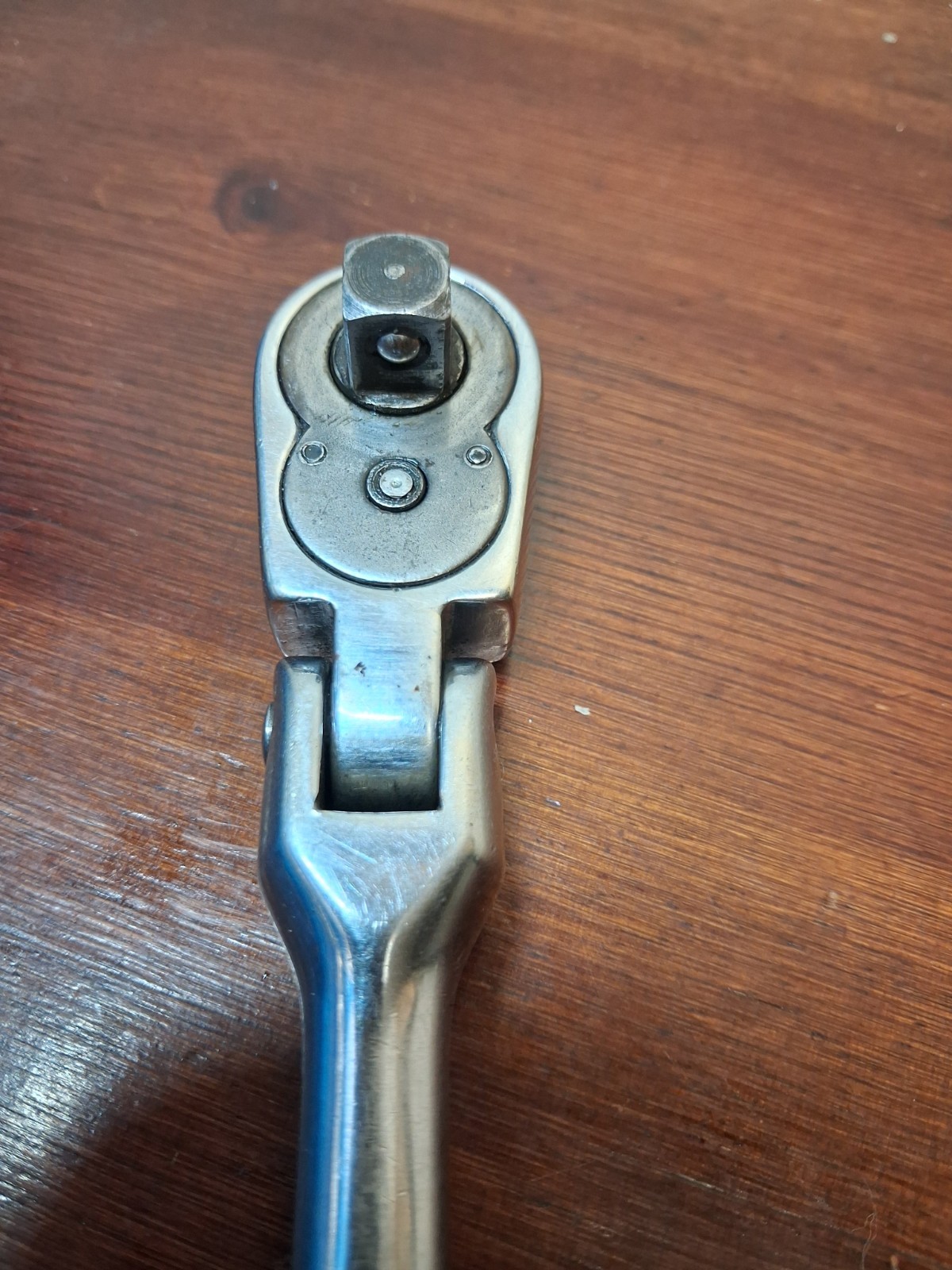 Snap On F731 3/8″ Drive Flex Head Ratchet USA 11″ Long Chrome Vintage USA 🇺🇸