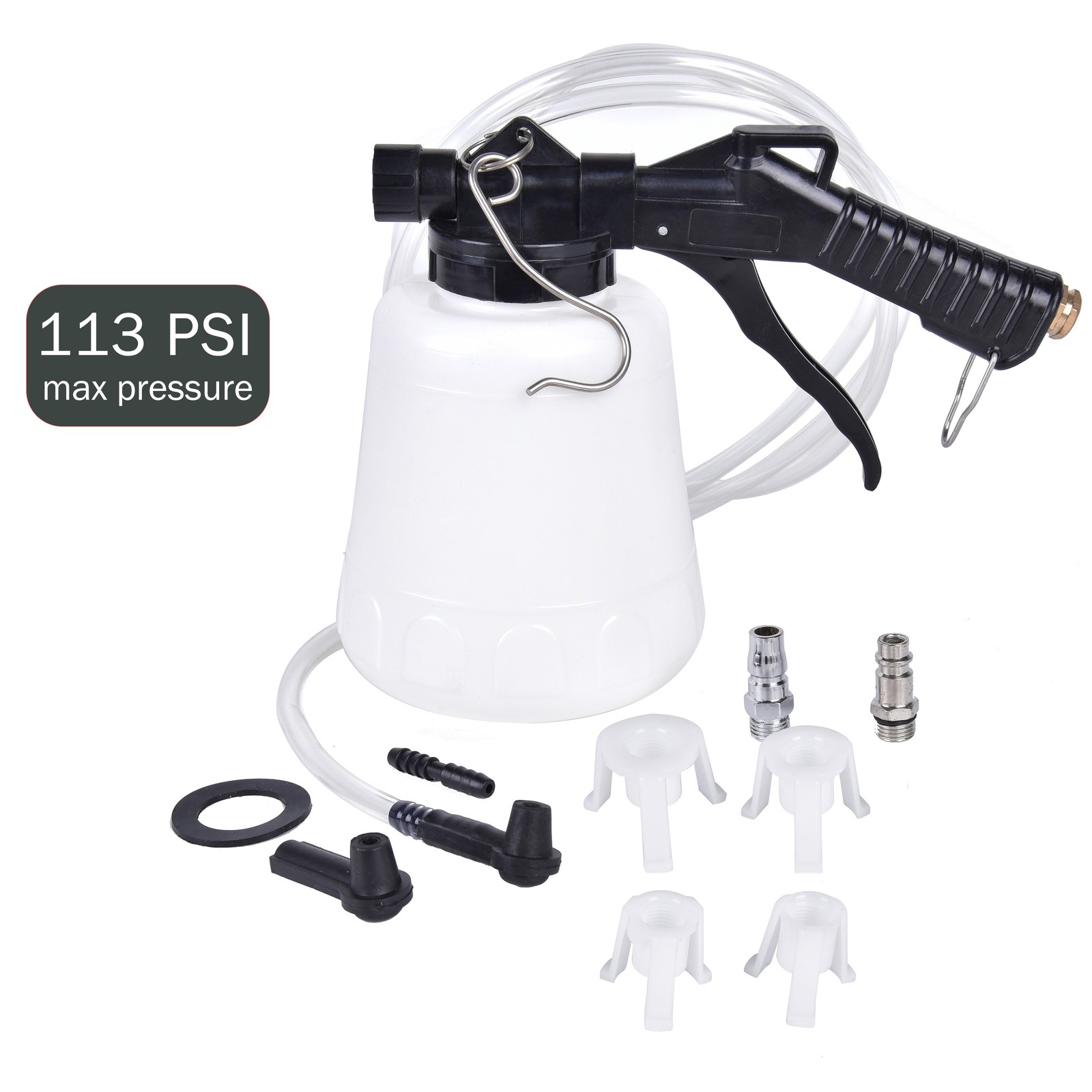 AAIN 1L Universal Vacuum Pneumatic Brake Fluid Bleeder Tool with Hanging Hook