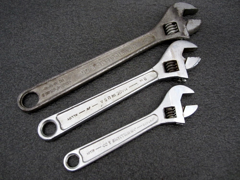 Vintage J.H. Williams 3pc Adjustable Wrench 6″ 8″ 10″ Superjustable USA