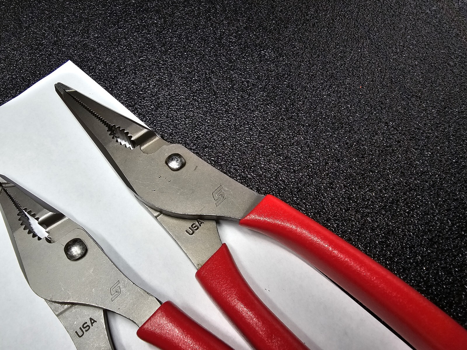 Snap-on Tools NEW 3pc RED Long Nose Slip Joint Plier Set LN44BCF LN47ACF LN46ACF