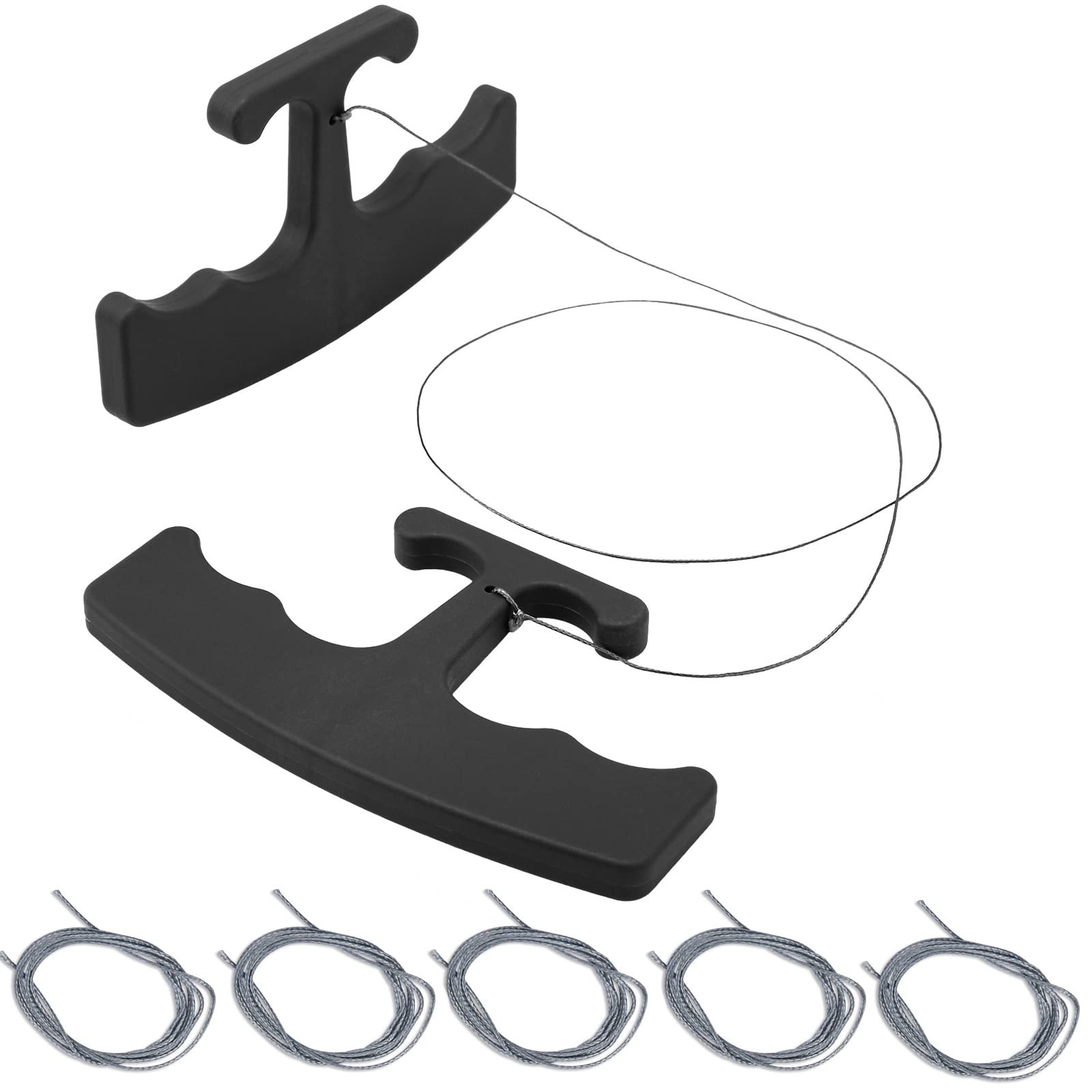 Car Emblem Removal Tool Kit – 5PCS Badge Remover with 60CM PE Cord for Logos & N