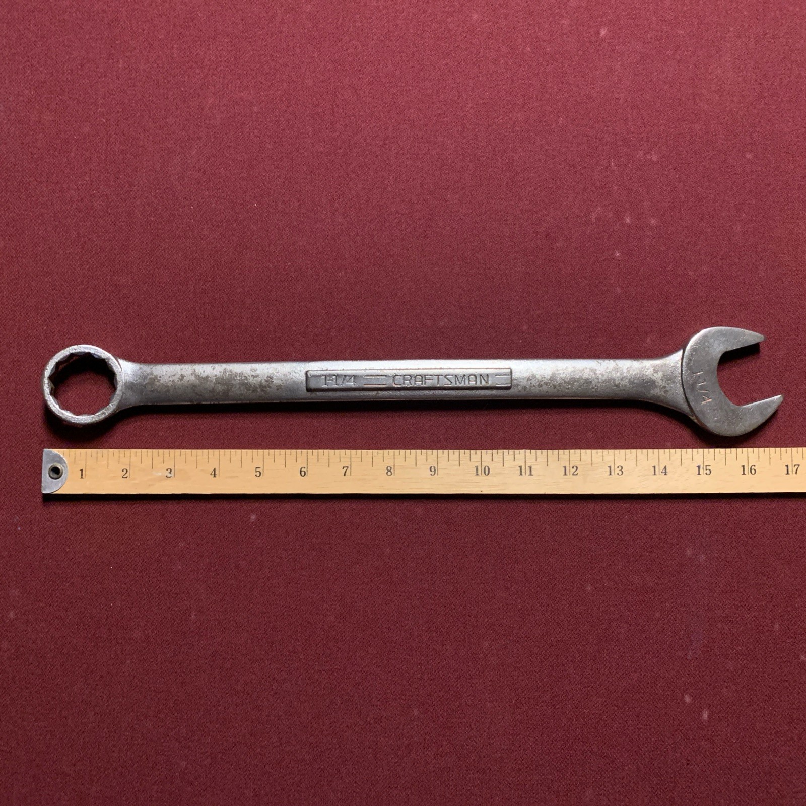 🇺🇸 Craftsman Tools USA SAE 1-1/4″ VV 44708 Chrome Combination Wrench, 12 Point